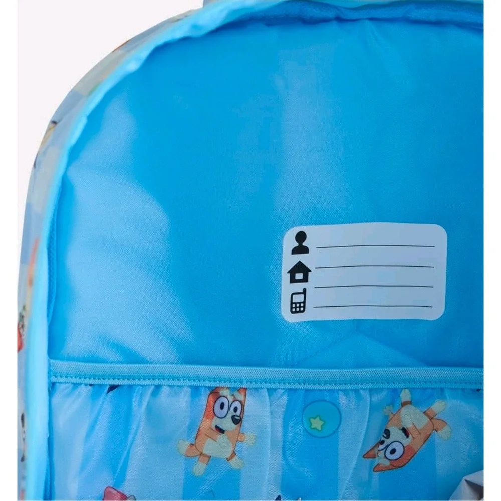 Bluey 4 Piece Backpack Set 17 Inch Laptop Bag Lunch Tote Headphones Keychain